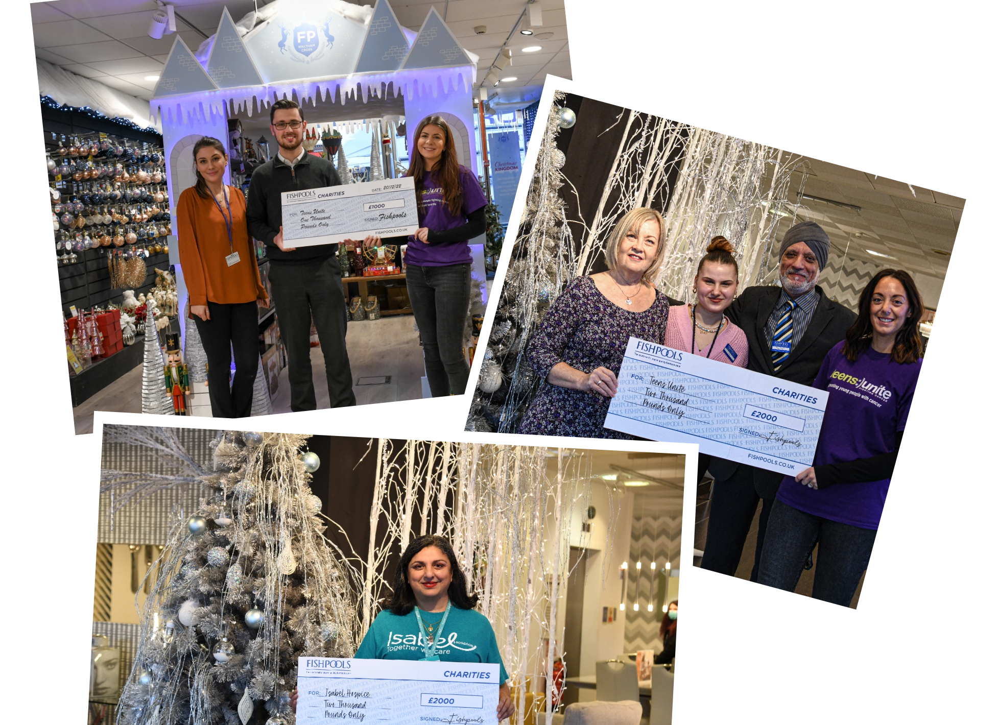  
Christmas is such an important time of year for Fishpools, and we know it’s no different for our charity partners. They both support people who are in greater need of services around that time, which is why we’re so proud that we’re able to present both charities with a large donation every Christmas.